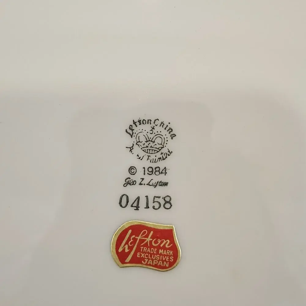 SET OF 4 VINTAGE 1984 LEFTON CHINA SALAD PLATE 7 1/8